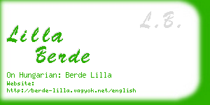 lilla berde business card